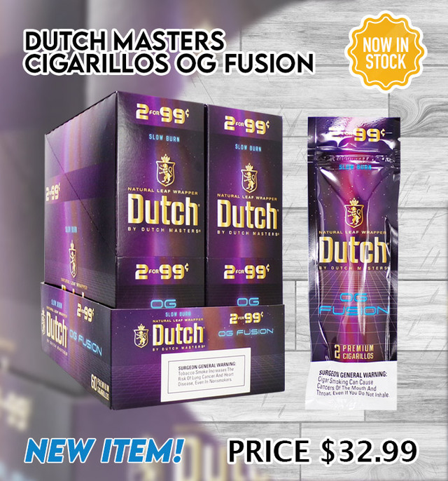 Dutch Masters Cigarillos OG Fusion Now in Stock!