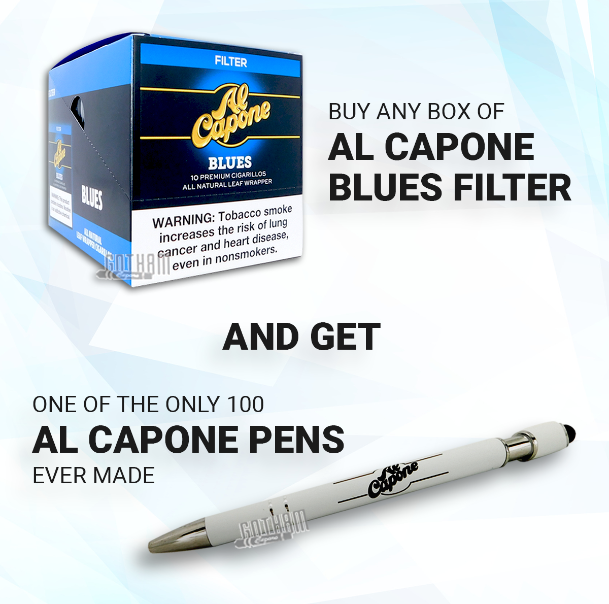 Buy A Box Of Al Capone Blues Filter  And Get  ONE OF THE ONLY 100 AL CAPONE PENS EVER MADE