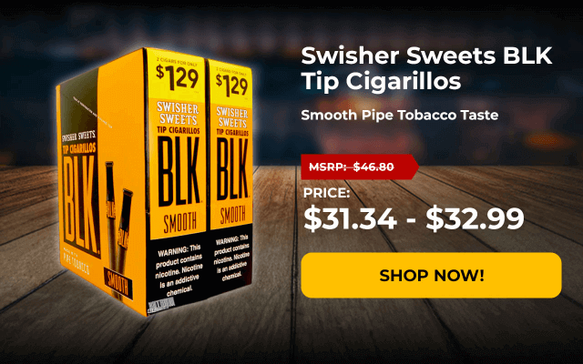 SWISHER SWEETS BLK TIP CIGARILLOS SMOOTH