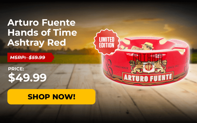 Arturo Fuente Hands of Time Ashtray Red