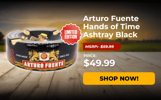 Arturo Fuente Hands of Time Ashtray Black