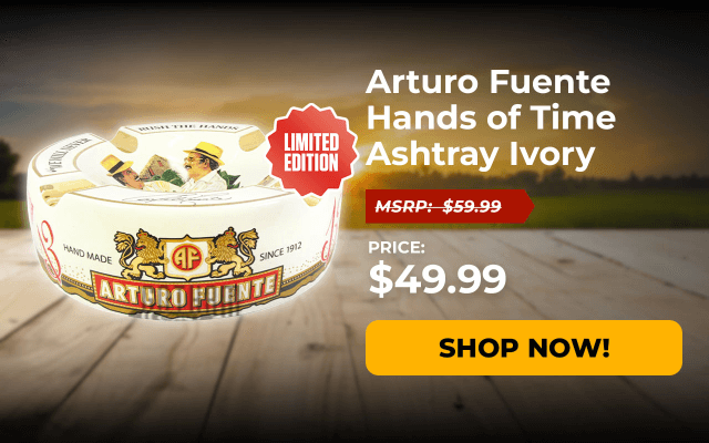 Arturo Fuente Hands of Time Ashtray Ivory