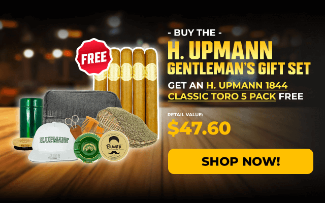 BUY THE H. UPMANN GENTLEMAN'S GIFT SET, GET AN H. UPMANN 1844 CLASSIC TORO 5 PACK FREE!