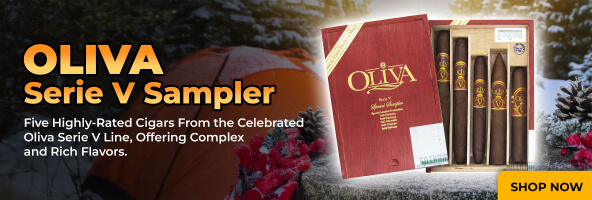 Oliva Serie V Sampler: Five highly-rated cigars from the celebrated Oliva Serie V line, offering complex and rich flavors.