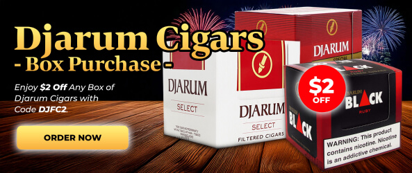 Djarum Cigars: Enjoy $2 off any box of Djarum cigars with code DJFC2.