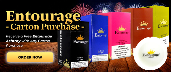 Entourage Carton Purchase: Receive a free Entourage Ashtray with any carton purchase.