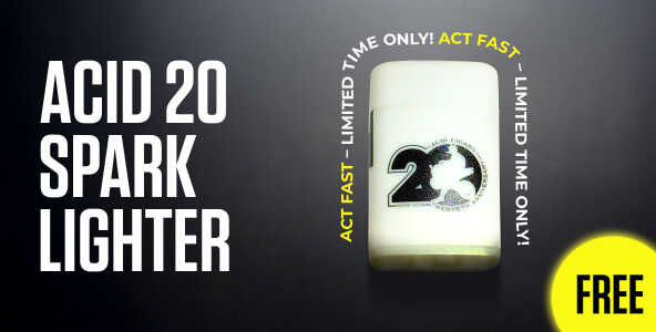 FREE ACID 20 SPARK LIGHTER - ACT FAST - LIMITED TIME ONLY!